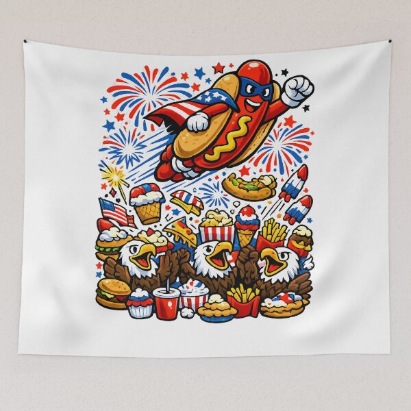 Item preview, Hot Dog Nation Freedom Sausage designed and sold by PatiImagination.