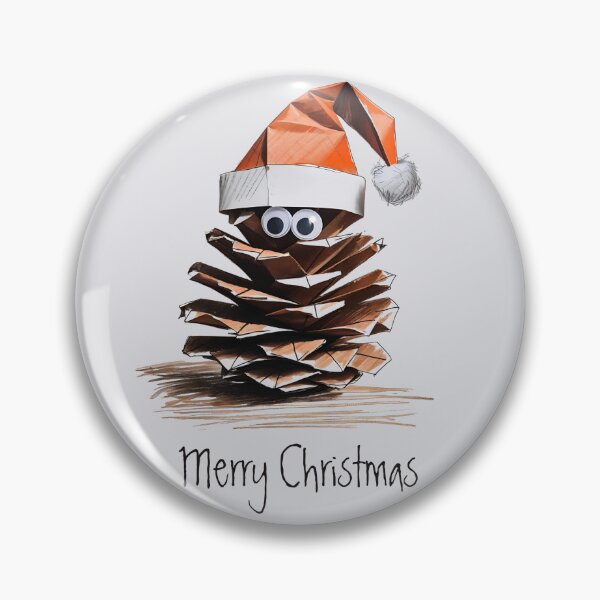Item preview, Weird Pinecone Santa Hat Googly Eyes Merry Christmas designed and sold by GlueGunEnergy.