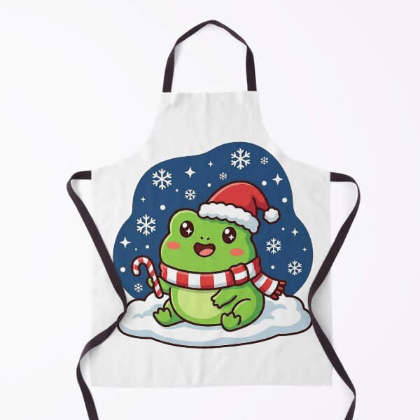 Item preview, Cute Christmas Frog with Santa Hat and Candy Cane | Kawaii Winter Frog Sticker Art | Holiday Frog Illustration | Christmas Frog Print designed and sold by NeonKawaiiCo.