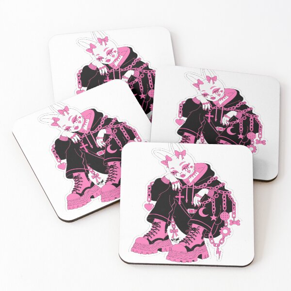 Item preview, Cute Goth Bunny Sticker designed and sold by inkfusionhub99.