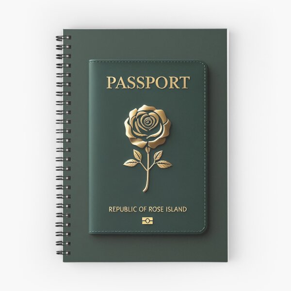 Item preview, Republic of Rose Island Vintage Green Passport Cover designed and sold by RareVisuals.
