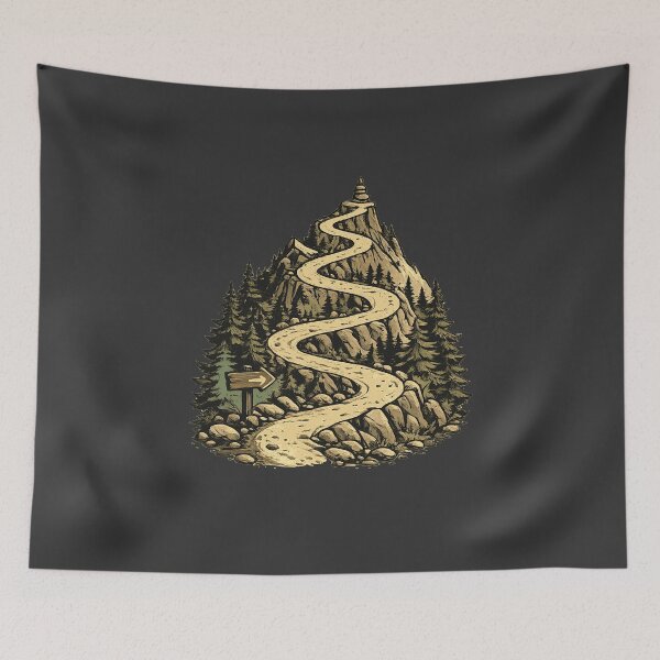 Item preview, Winding Mountain Trail Hiking Path designed and sold by Corvoria.