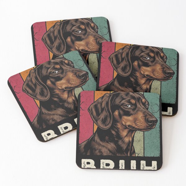 Item preview, Retro Bruh Dachshund Dog Vintage Wiener Doxie designed and sold by d247.