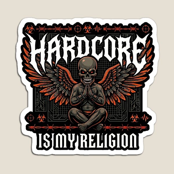 Item preview, Hardcore Is My Religion Dark Demon Angel designed and sold by SPAZE-Typo.