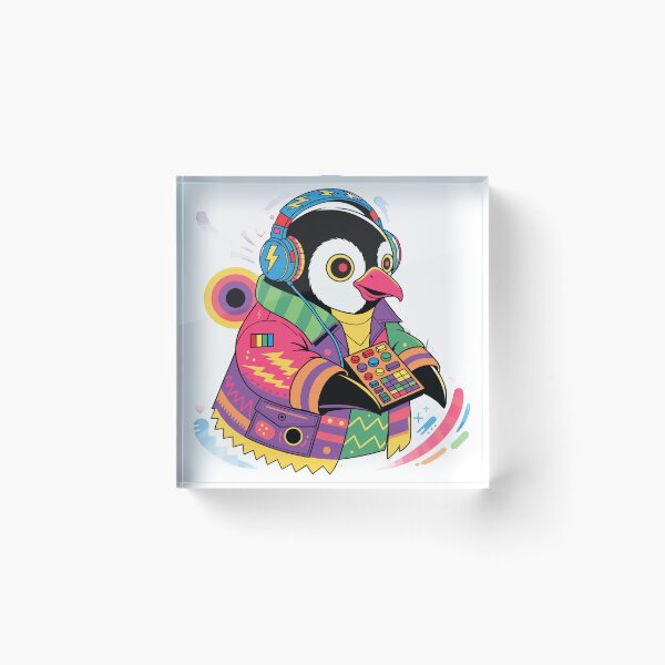Item preview, Lo-fi Penguin DJ Sticker designed and sold by inkfusionhub99.