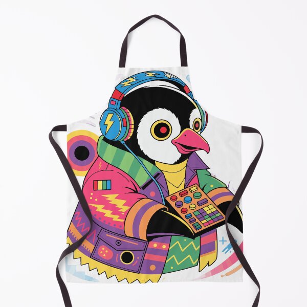 Item preview, Lo-fi Penguin DJ Sticker designed and sold by inkfusionhub99.