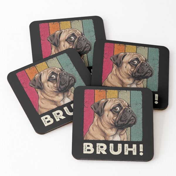 Item preview, Bruh Pug Dog Funny Retro Vintage Distressed designed and sold by d247.