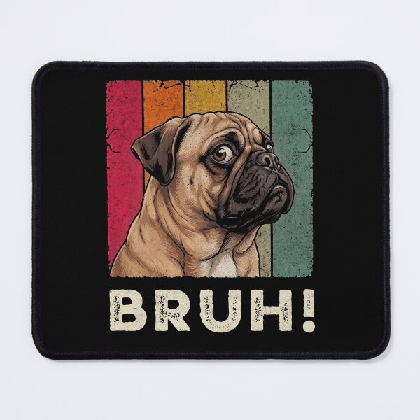 Item preview, Bruh Pug Dog Funny Retro Vintage Distressed designed and sold by d247.