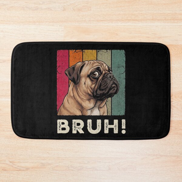 Item preview, Bruh Pug Dog Funny Retro Vintage Distressed designed and sold by d247.