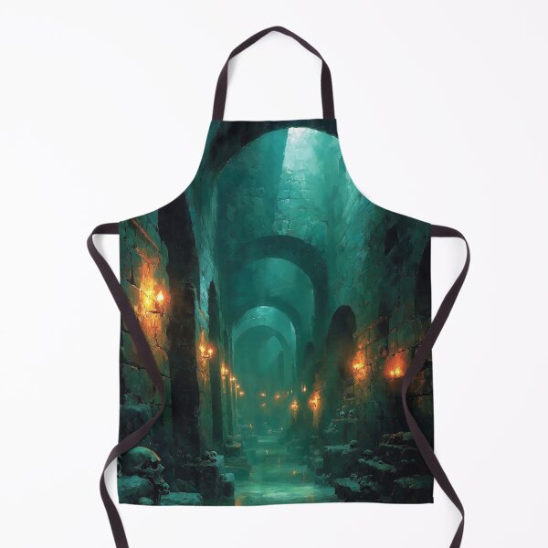Item preview, Ancient Catacombs With Torchlight and Skulls designed and sold by DukaveArt .