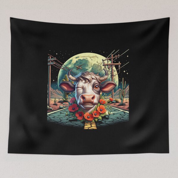 Item preview, Highland Cow Howling to The Moon Funny Meme 90s Animal Lover designed and sold by stylboutique.
