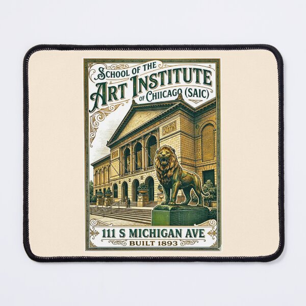 Item preview, Vintage Chicago Art Institute Lithograph and Guardian Lion designed and sold by EvergreenPark - Tee Studio.