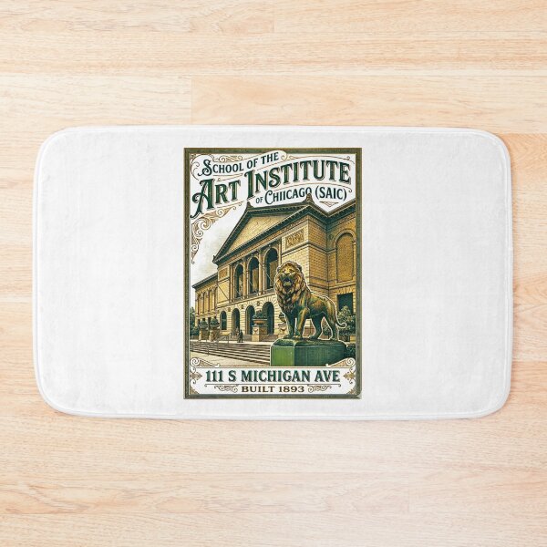 Item preview, Vintage Chicago Art Institute Lithograph and Guardian Lion designed and sold by EvergreenPark - Tee Studio.