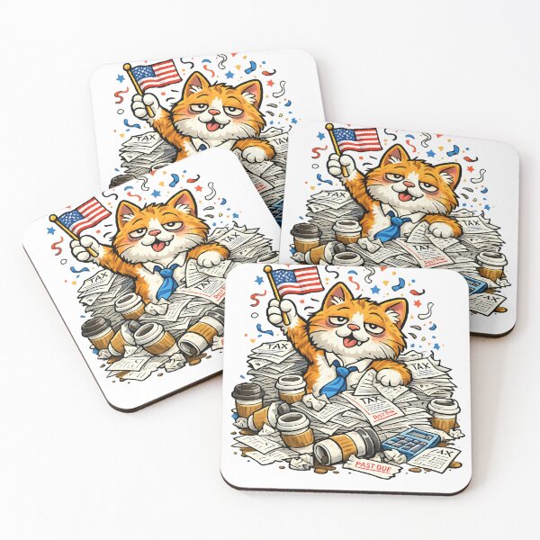 Item preview, American Cat Tax Day Survivor designed and sold by PatiImagination.