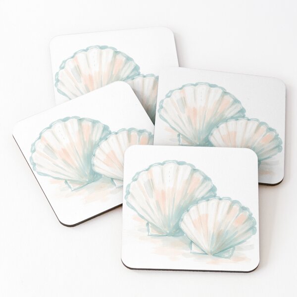 Item preview, Minimalist Beach Decor | Pastel Seashells designed and sold by SpencerReedDes.