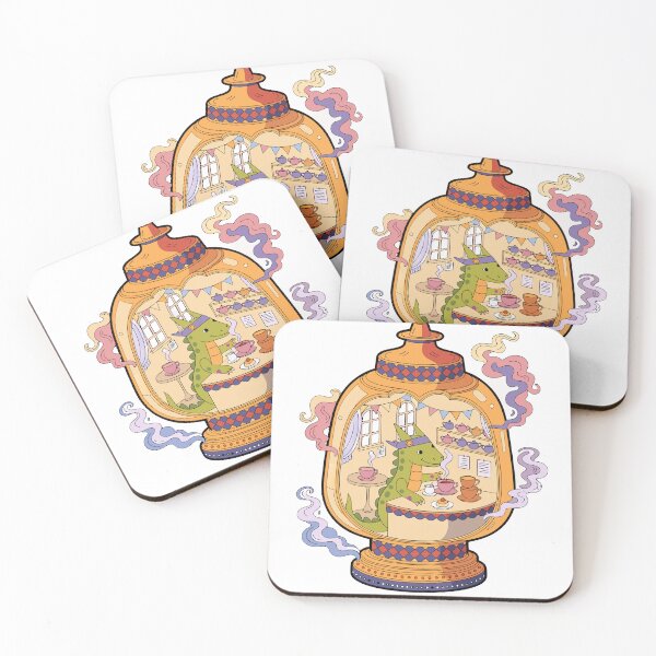 Item preview, Tiny Dragon Tea Shop Sticke designed and sold by inkfusionhub99.