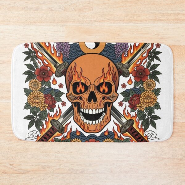 Item preview, Inferno Samurai Skull designed and sold by PixelStyle Studio.