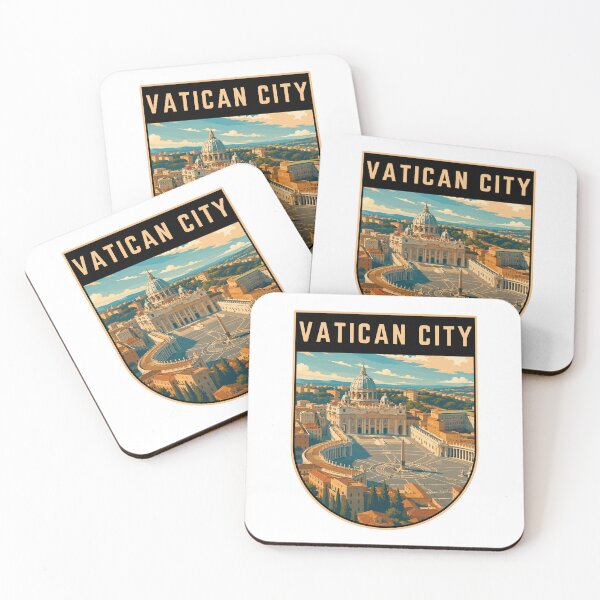 Item preview, Vatican City, Vintage Travel Art Badge designed and sold by MaateoDesign.