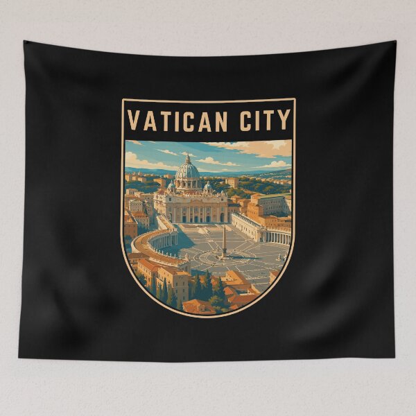 Item preview, Vatican City, Vintage Travel Art Badge designed and sold by MaateoDesign.