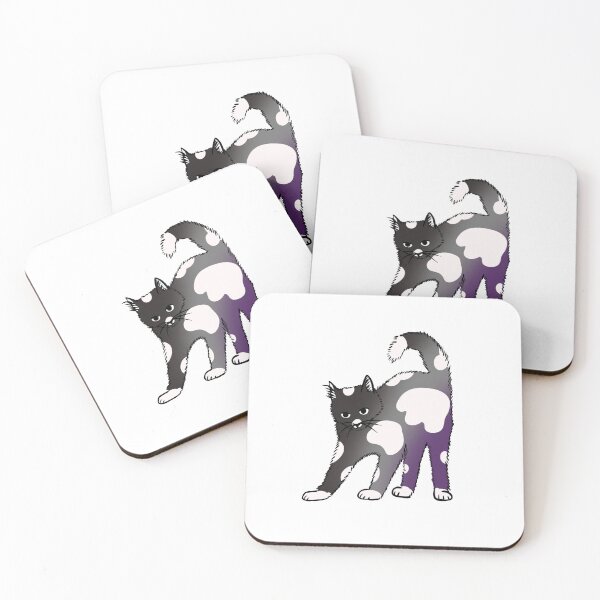 Item preview, Pride Cat - Asexual designed and sold by TheJarofSnacks.