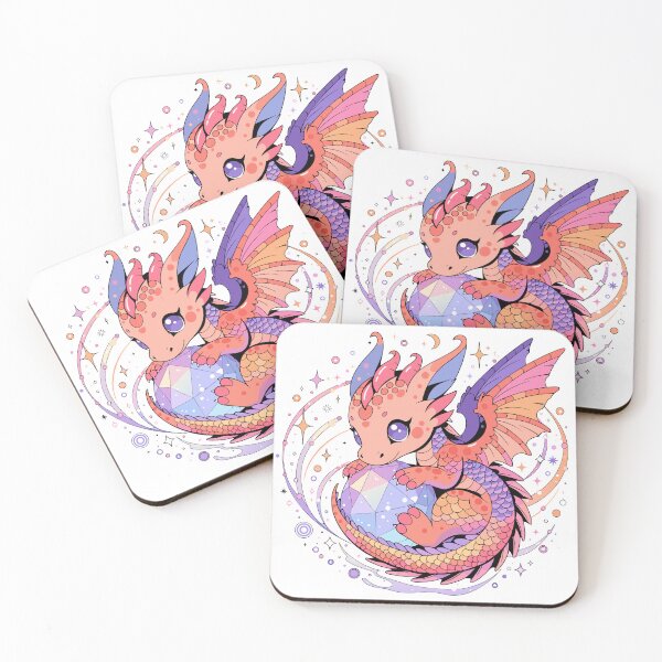 Item preview, Cute Baby Dragon Crystal Glow Sticker designed and sold by inkfusionhub99.
