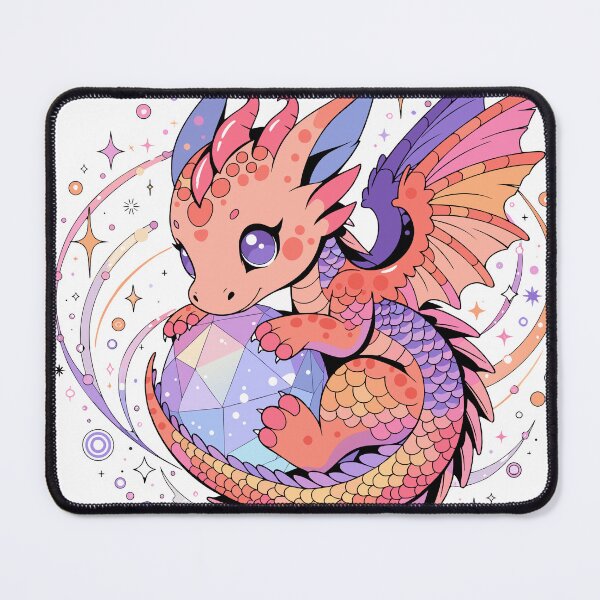 Item preview, Cute Baby Dragon Crystal Glow Sticker designed and sold by inkfusionhub99.