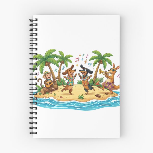 Item preview, Tropical Island Party with Dancing Dogs designed and sold by mikemuchu.
