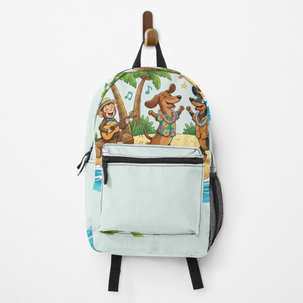 Item preview, Tropical Island Party with Dancing Dogs designed and sold by mikemuchu.