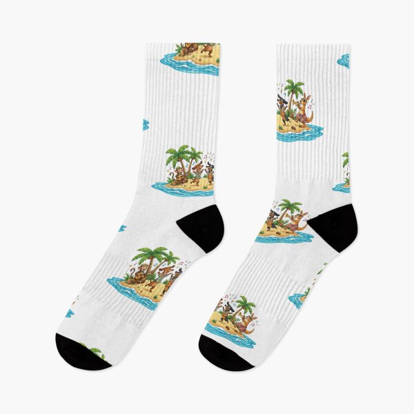 Item preview, Tropical Island Party with Dancing Dogs designed and sold by mikemuchu.