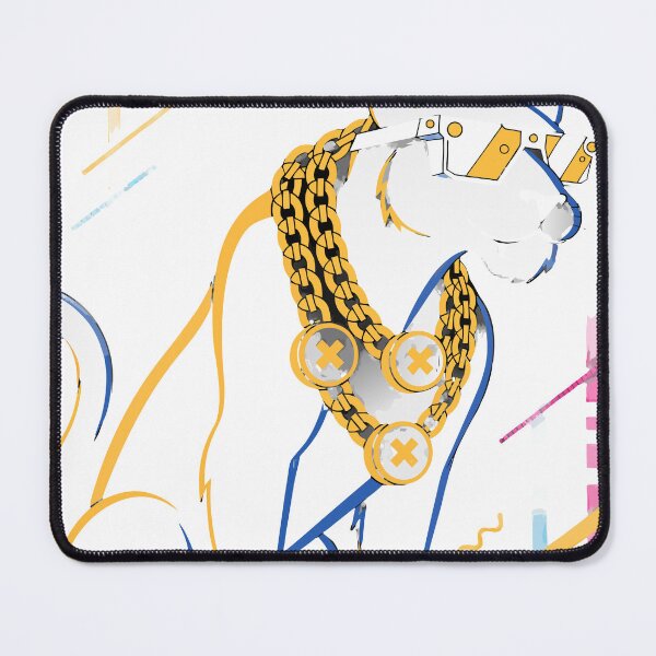 Item preview, Stylish Black Panther Gold Chain Sticker designed and sold by inkfusionhub99.