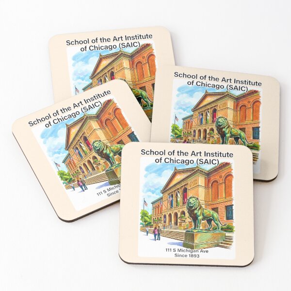 Item preview, Art Institute of Chicago Building Watercolor Lion Illustration designed and sold by EvergreenPark - Tee Studio.