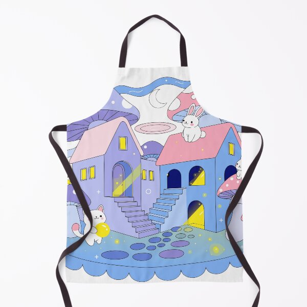 Item preview, Kawaii Mushroom Village Sticker designed and sold by inkfusionhub99.