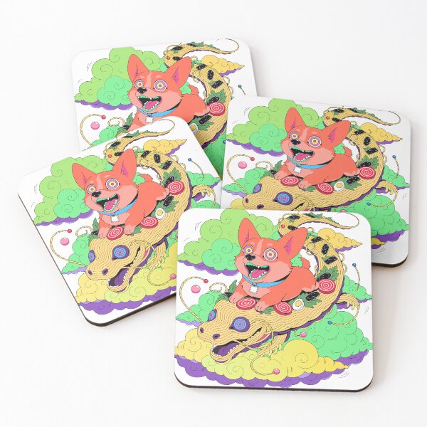 Item preview, Funny Corgi Ramen Dragon Sticker designed and sold by inkfusionhub99.