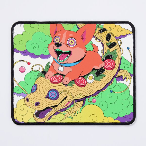Item preview, Funny Corgi Ramen Dragon Sticker designed and sold by inkfusionhub99.