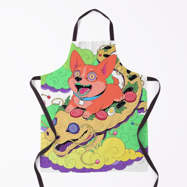 Item preview, Funny Corgi Ramen Dragon Sticker designed and sold by inkfusionhub99.
