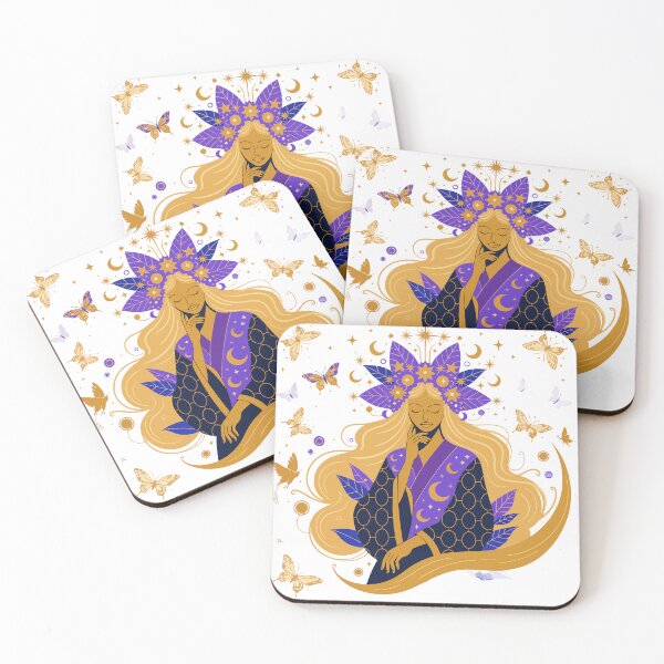 Item preview, Dreamy Moon Goddess Fantasy Sticker  designed and sold by inkfusionhub99.