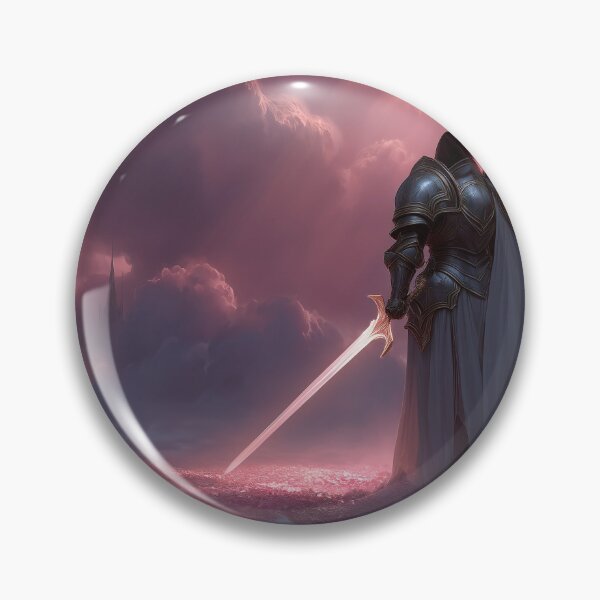 Item preview,  Lone Knight With Glowing Sword Above the Clouds designed and sold by DukaveArt .