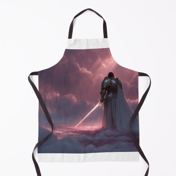 Item preview, Lone Knight With Glowing Sword Above the Clouds designed and sold by DukaveArt .