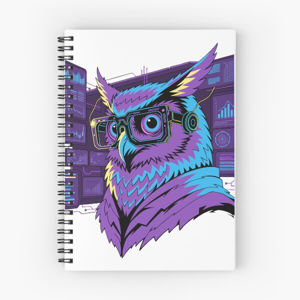 Item preview, Futuristic Owl Wearing Hacker Glasses Sticker designed and sold by inkfusionhub99.