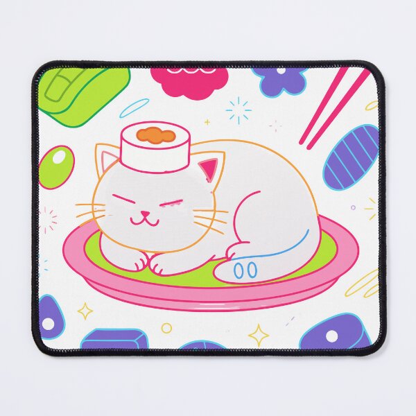 Item preview, Kawaii Sushi Cat Sticker designed and sold by inkfusionhub99.