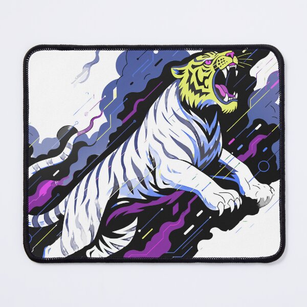 Item preview, Neon Tiger Cyberpunk Sticker designed and sold by inkfusionhub99.