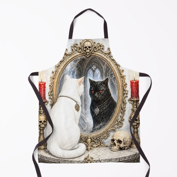 Item preview, White Cat Dark Reflection designed and sold by VeltharaArt.
