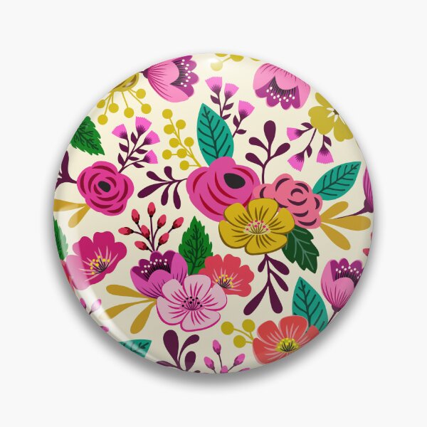 Item preview, Bright boho hand drawn flowers designed and sold by Jennifer Ladd.