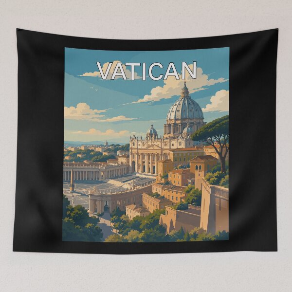 Item preview, Vatican City, Vintage Art Travel Landscape designed and sold by MaateoDesign.
