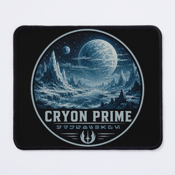 Item preview, CRYON PRIME – Frozen Alien Planet Sci-Fi Space Emblem designed and sold by ChemiroL.