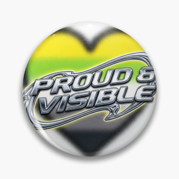 Item preview, Y2K Airbrush Skoliosexual Pride Heart Visible Banner designed and sold by DuckOddity.