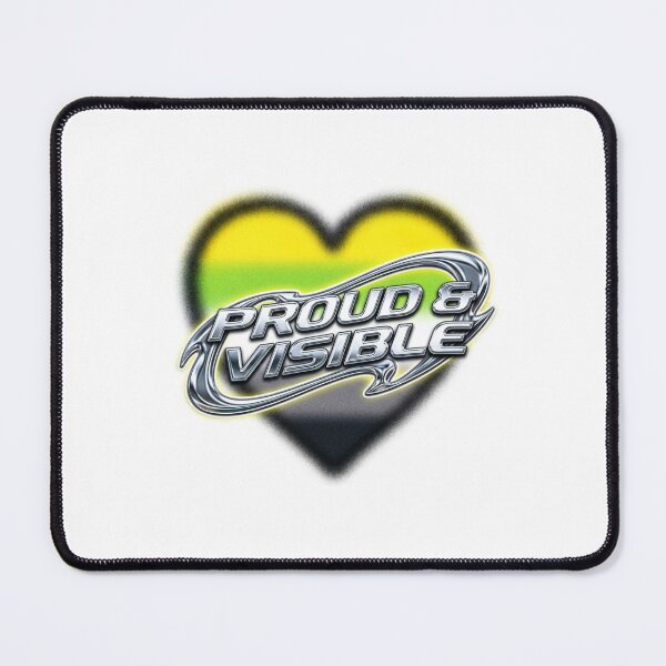 Item preview, Y2K Airbrush Skoliosexual Pride Heart Visible Banner designed and sold by DuckOddity.