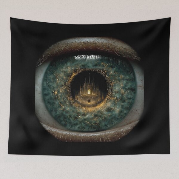 Item preview,  Gothic Castle Reflected in a Human Eye designed and sold by DukaveArt .