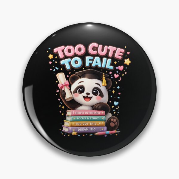 Item preview, Too Cute to Fail Panda Graduation – Kawaii Student Motivation Design designed and sold by MartBook.
