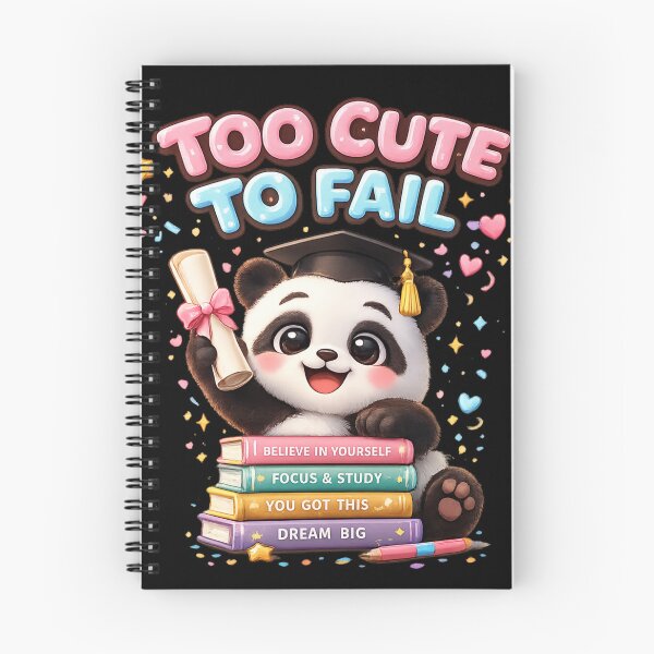 Item preview, Too Cute to Fail Panda Graduation – Kawaii Student Motivation Design designed and sold by MartBook.